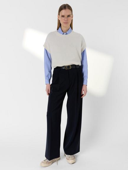 Gerard Darel Lohna Short Sleeve Cashmere Jumper, Ecru