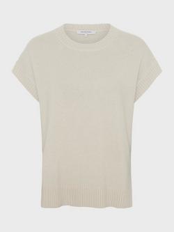 Gerard Darel Lohna Short Sleeve Cashmere Jumper - view 2, Ecru