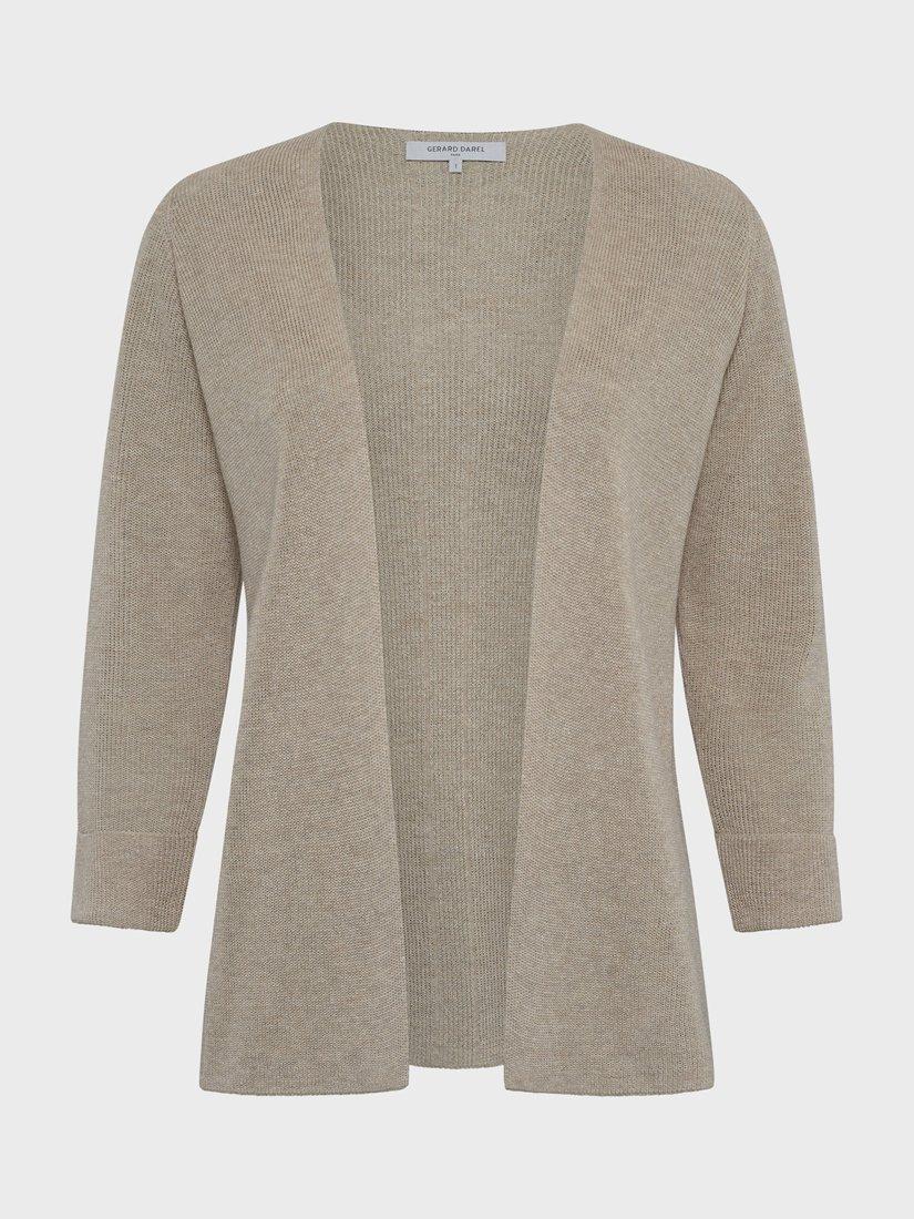 Product image 1 of 1, which shows Gerard Darel Lorina Open Neck Cardigan, Natural, 10