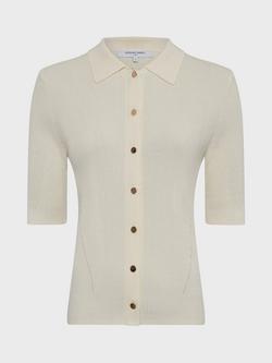 Gerard Darel Louiza Cotton Modal Knitted Shirt, Ecru