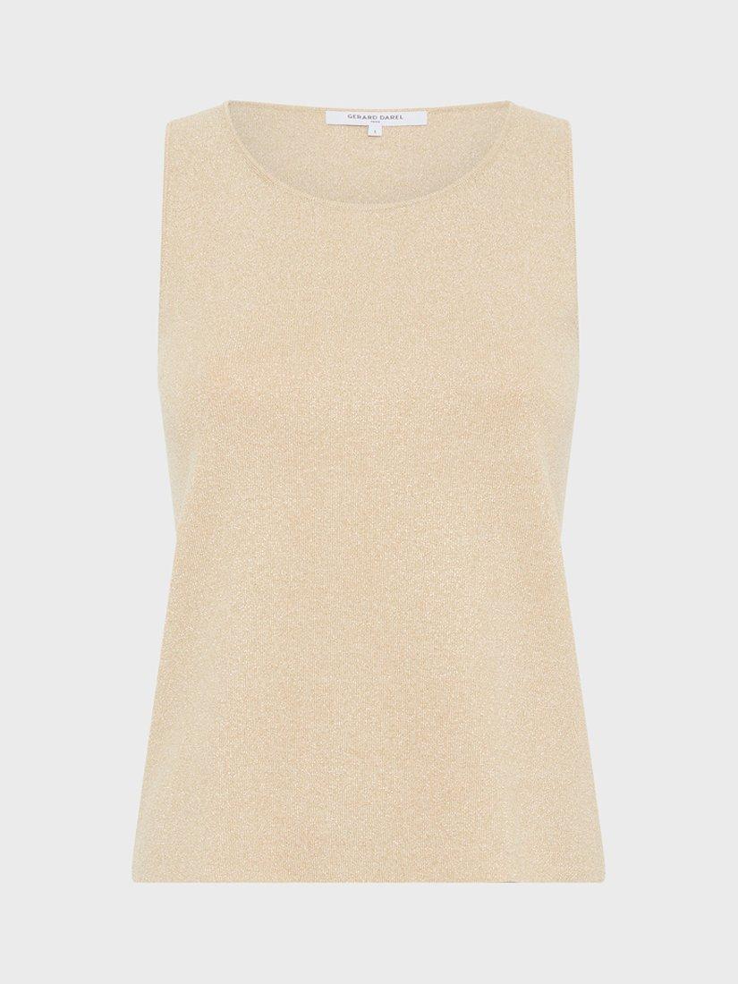 Product image 4 of 6, which shows Gerard Darel Luana Sleeveless Knit Jumper, Yellow, 10