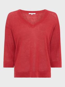 Gerard Darel Lylou Linen Jumper, Red, Red