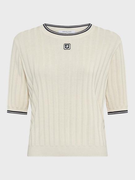 Gerard Darel Lyra Cotton Modal Knit Jumper - view 2, Ecru