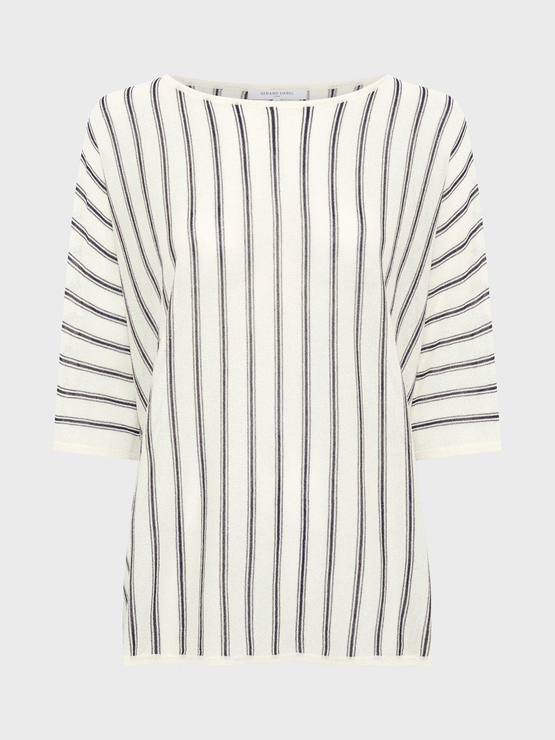 Product image 1 of 2, which shows Gerard Darel Lysia Striped Jumper, Navy, 10