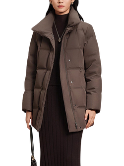 Bosideng Belted Goose Down Jacket, Chesnut Cocoa