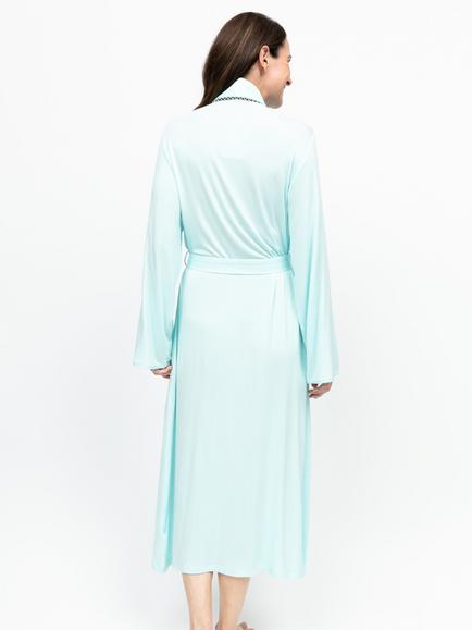Nora Rose by Cyberjammies Juliette Lace Detail Dressing Gown, Mint - view 2, Mint