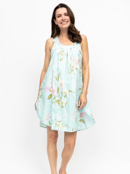 Nora Rose by Cyberjammies Juliette Floral Swing Nightdress, Mint, Mint