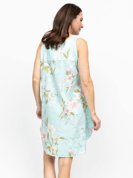 Nora Rose by Cyberjammies Juliette Floral Swing Nightdress, Mint - view 2, Mint