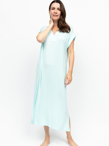 Nora Rose by Cyberjammies Juliette Cap Sleeve Nightdress, Mint, Mint