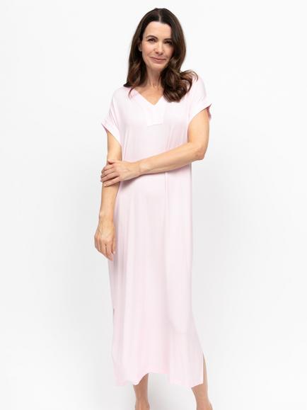 Nora Rose by Cyberjammies Samantha Cap Sleeve Nightdress, Pink, Pink