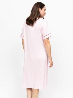 Nora Rose by Cyberjammies Samantha Lace Insert Nightdress, Pink - view 2, Pink
