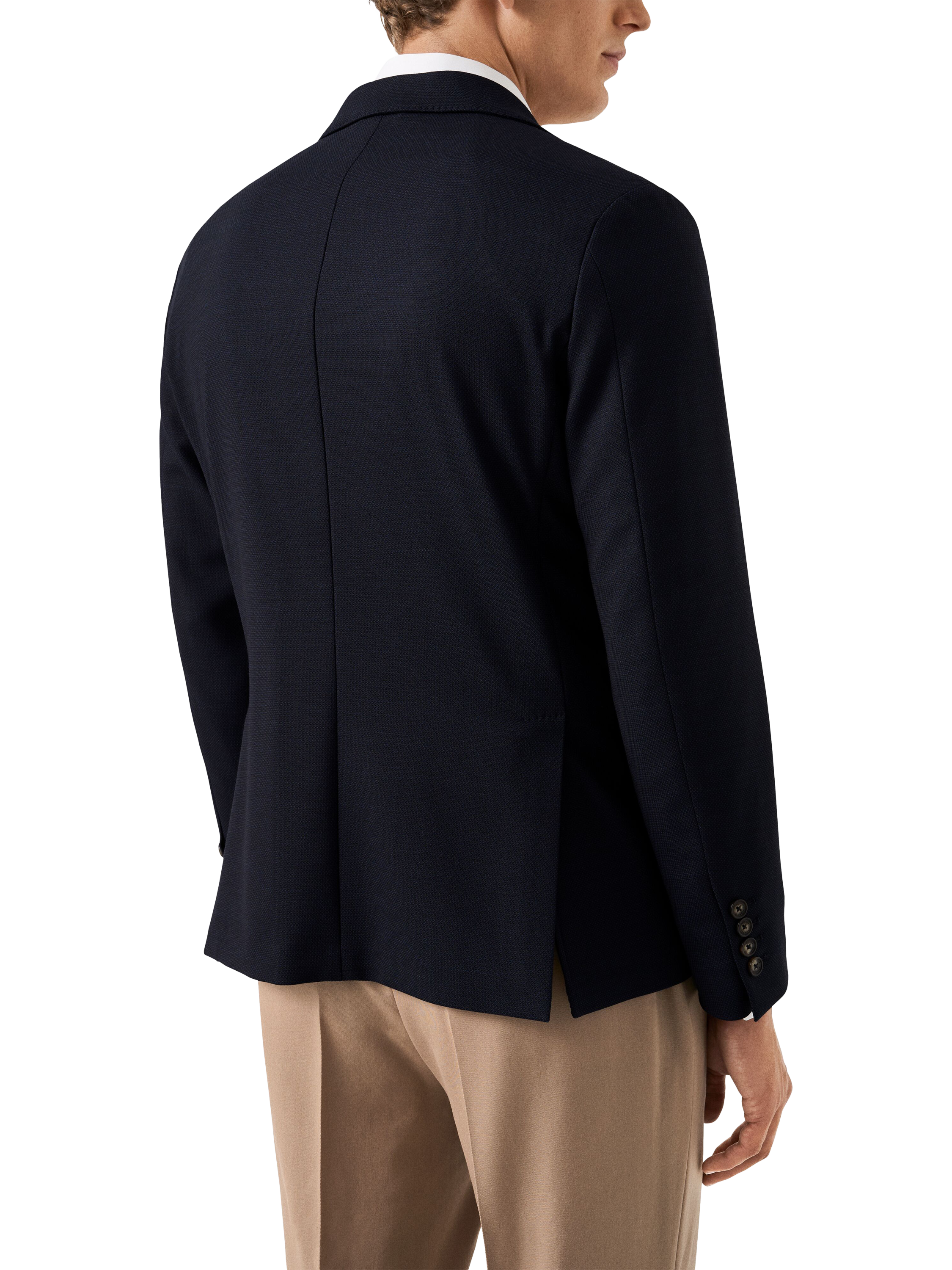 Product image 2 of 6, which shows Eton Soft Wool Blend Blazer, Navy, 38R