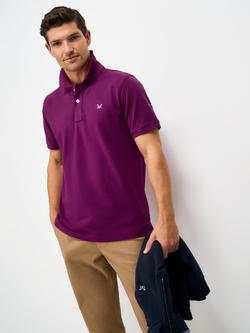 Crew Clothing Classic Pique Cotton Polo Shirt, Red Wine