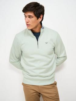 Crew Clothing Half-Zip Sweatshirt, Ocean Blue