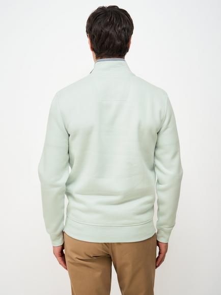 Crew Clothing Half-Zip Sweatshirt - view 2, Ocean Blue