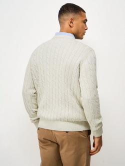 Crew Clothing Oarsman Cotton Cable Knit Jumper - view 2, White