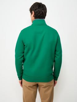 Crew Clothing Half-Zip Sweatshirt - view 2, Mid Green
