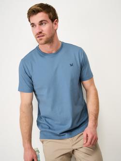 Crew Clothing Cotton Regular Fit Short Sleeve T-Shirt, Ink Blue, Ink Blue