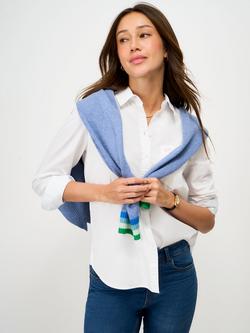 Crew Clothing Relaxed Fit Poplin Shirt, White, White