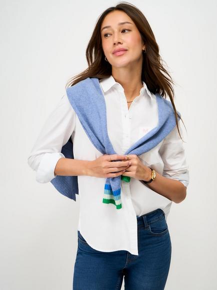 Crew Clothing Relaxed Fit Poplin Shirt, White, White