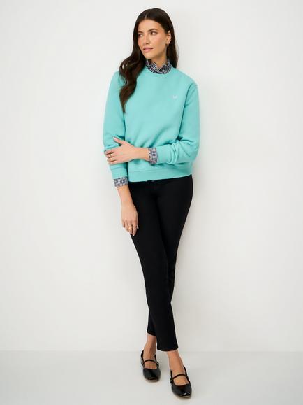 Crew Clothing Crew Neck Logo Sweatshirt, Light Blue
