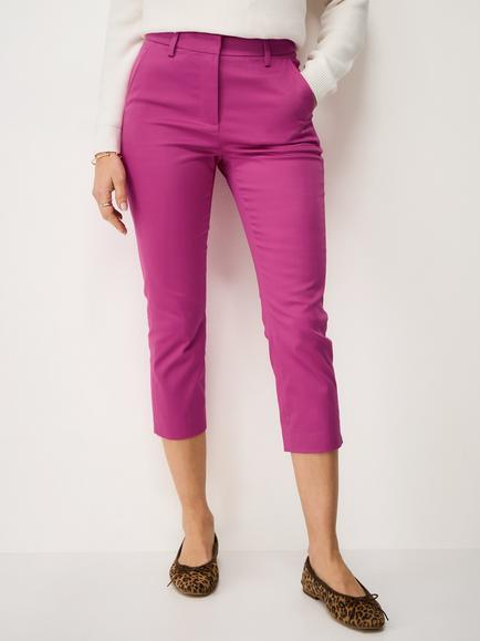 Crew Clothing Tailored Cropped Chinos, Fuchsia