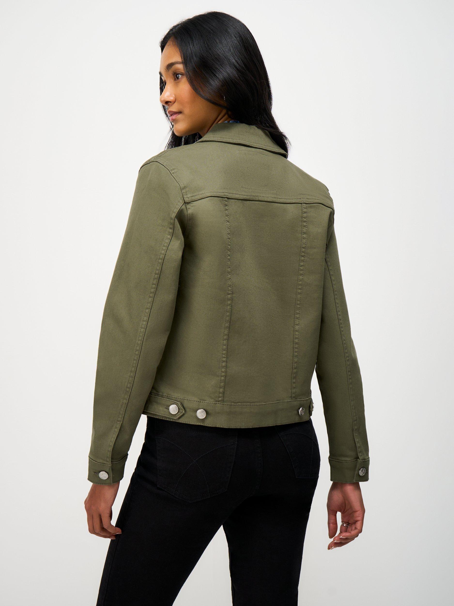 Product image 2 of 5, which shows Crew Clothing Western Denim Jacket, Olive Green, 8