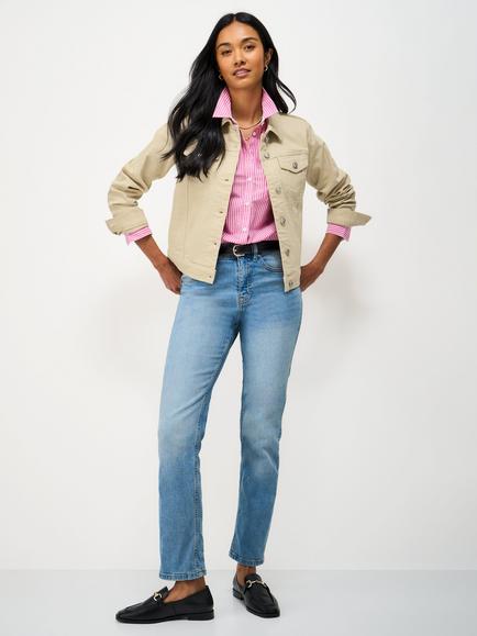 Crew Clothing Western Denim Jacket, Beige