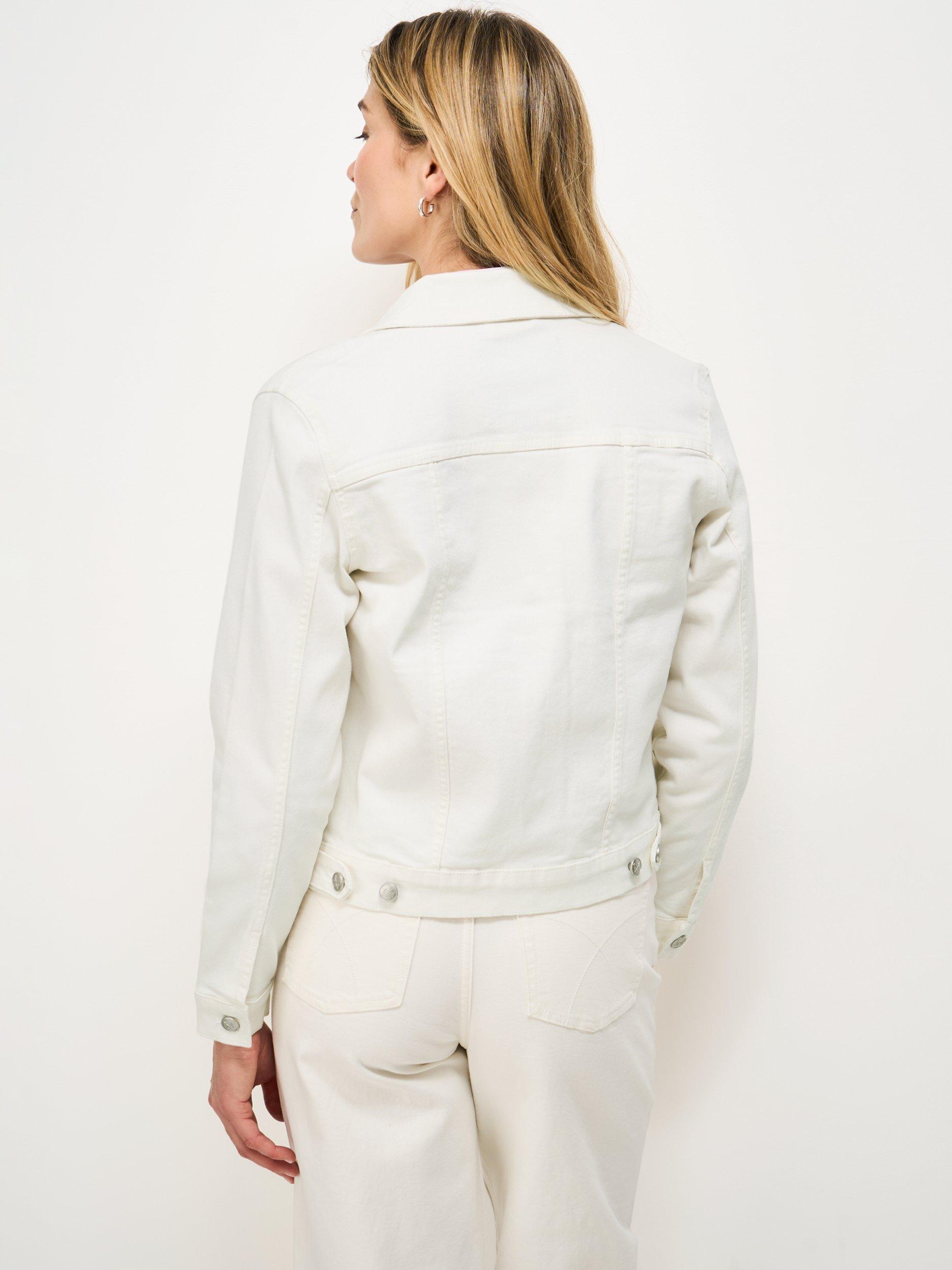 Product image 2 of 4, which shows Crew Clothing Western Denim Jacket, White, 8