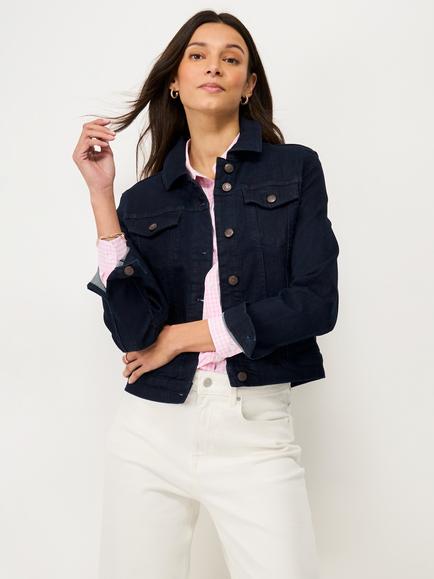 Crew Clothing Western Denim Jacket - view 2, Dark Blue