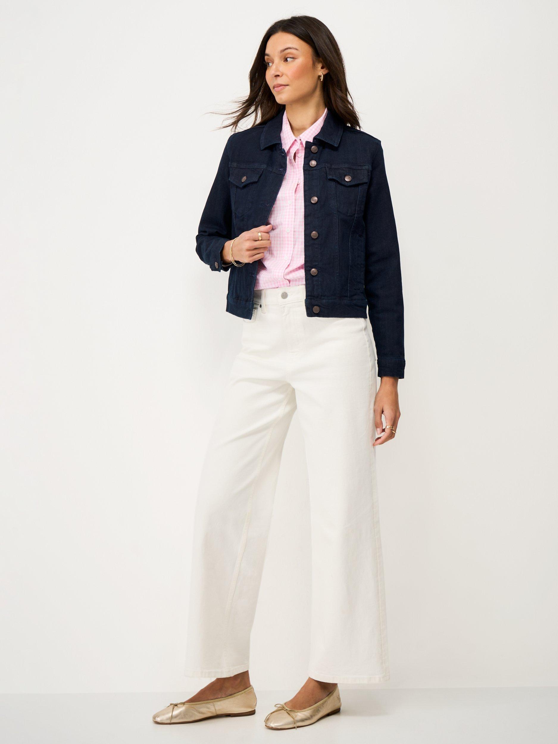 Product image 3 of 5, which shows Crew Clothing Western Denim Jacket, Dark Blue, 10