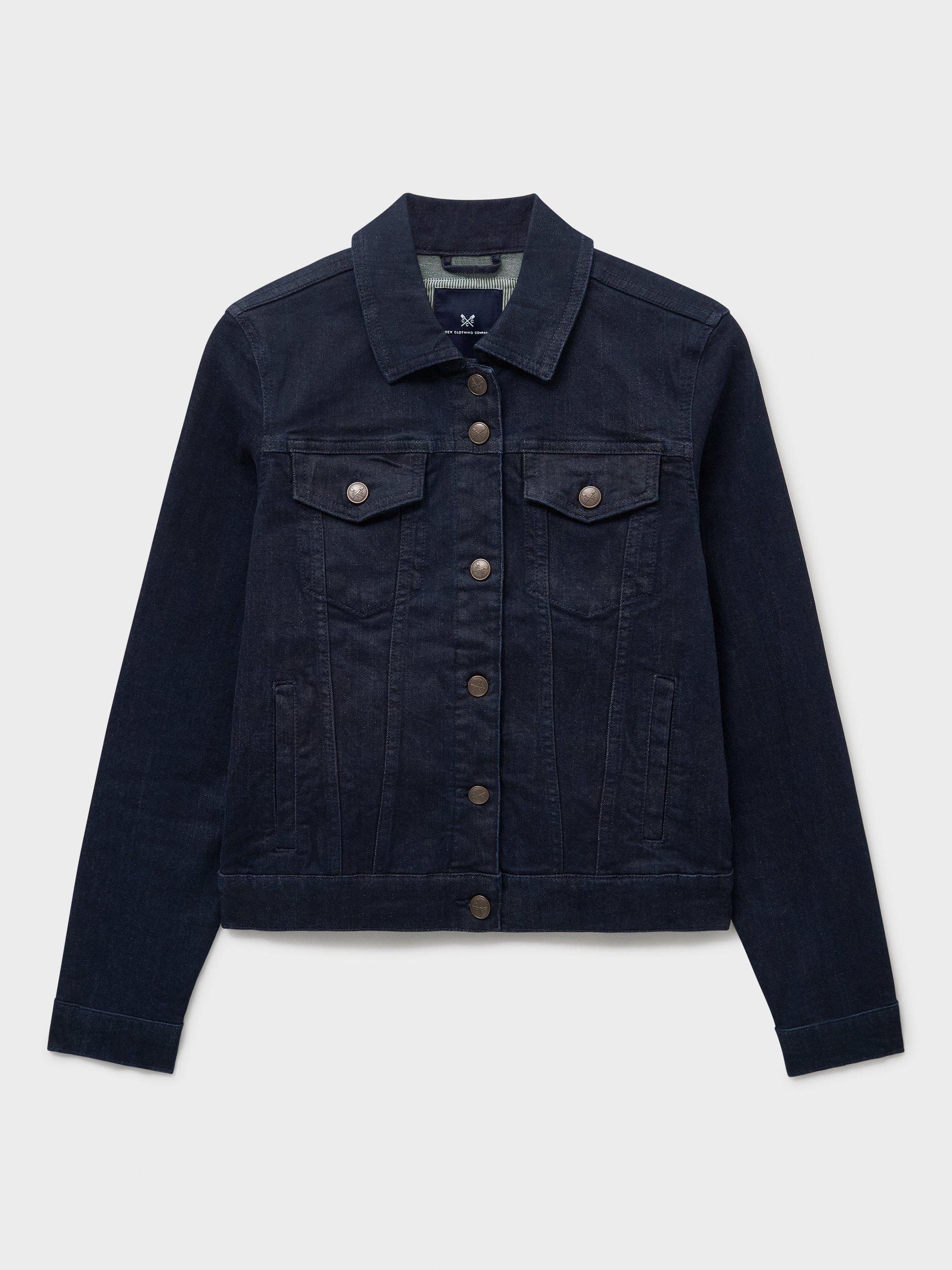 Product image 5 of 5, which shows Crew Clothing Western Denim Jacket, Dark Blue, 10