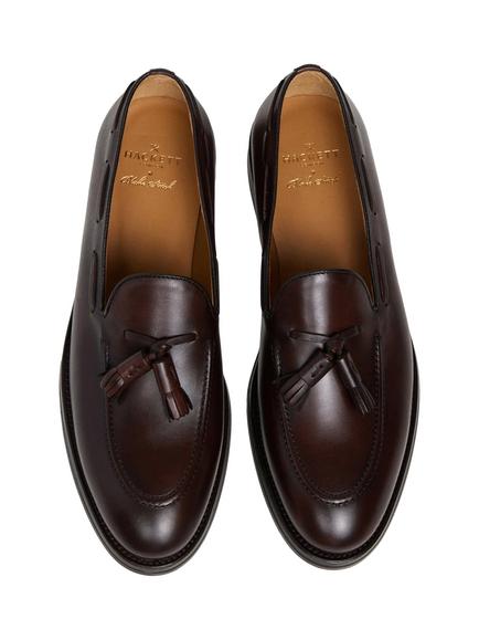 Hackett London Leather Loafers, Dark Brown - view 2, Dark Brown