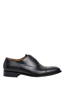 Hackett London Leather Oxford Shoes, Black, Black