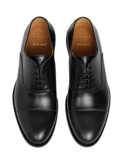 Hackett London Leather Oxford Shoes, Black - view 2, Black