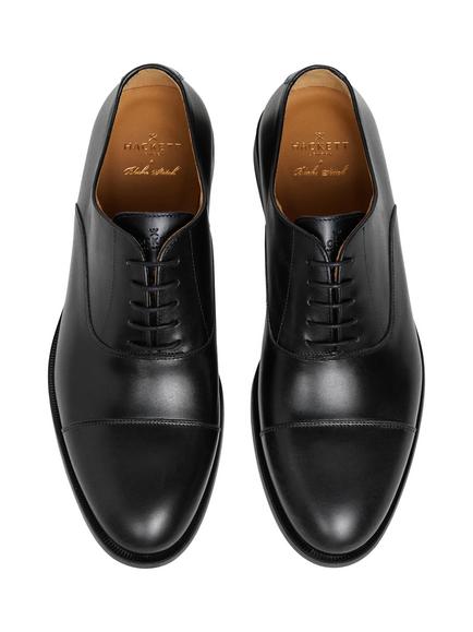 Hackett London Leather Oxford Shoes, Black - view 2, Black