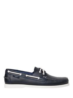 Hackett London Deck One Boat Shoes, Blue Ocean