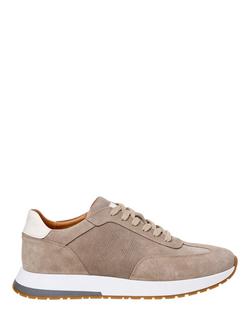 Hackett London Rapid Chad Nubuck Trainers, Grain Beige