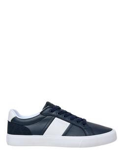 Hackett London Blake Handle Leather & Suede Trainers, Navy