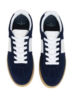 Hackett London Suede Trainers, Navy - view 2, Navy