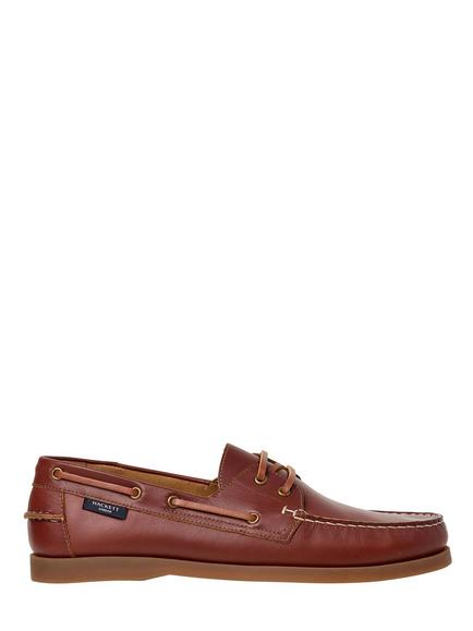 Hackett London Deck One Boat Shoes, Tan Brown