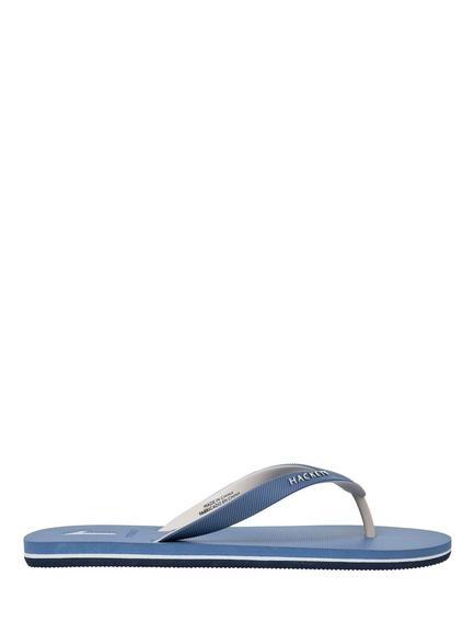 Hackett London Heritage Flip Flops, Thames Blue