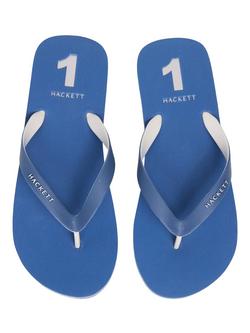 Hackett London Flip Flops - view 2, Thames Blue