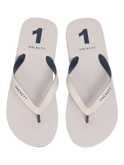 Hackett London Heritage Flip Flops - view 2, Off White