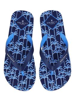Hackett London Capri Gill Flip Flops - view 2, Electric Blue
