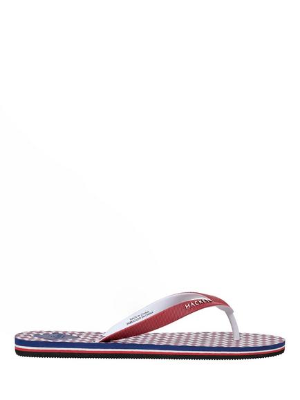 Hackett London Heritage Capri Gill Flip Flops, Light Red