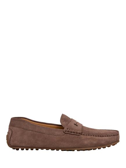 Hackett London Driver Saddle Suede Loafers, Toffee Brown