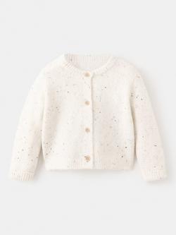 Mango Baby Koko Cardigan, Light Beige, Light Beige