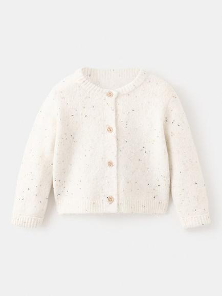 Mango Baby Koko Cardigan, Light Beige, Light Beige