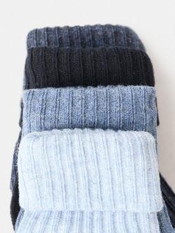 Mango Baby Plain Ankle Socks, Pack of 4, Navy - view 2, Navy